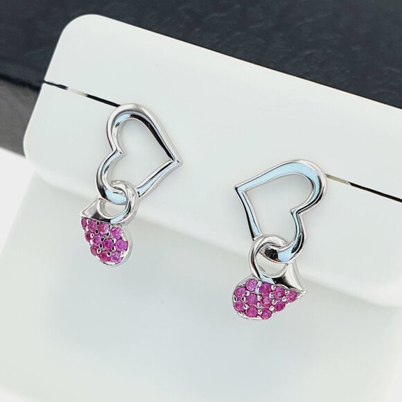 "925 sterling silver luxury CZ earrings for women/girls, Best for gift, RJUS2240 - Picture 8 of 10